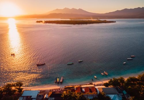 best view sunset in lombok