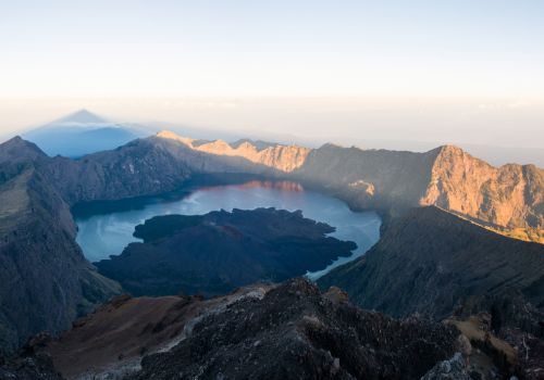 view on top rinjani mountain lombok